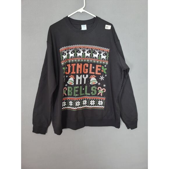 Jingle My Bells Ugly Christmas Sweater Sweatshirt Mens Size XL - Picture 1 of 6